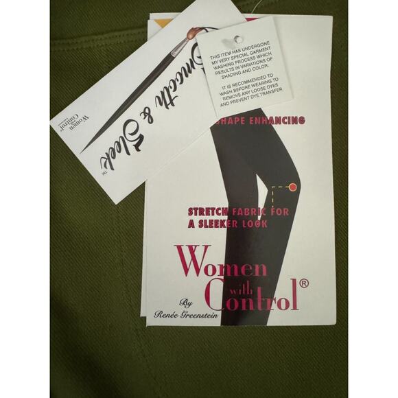 Women with Control 2 Olive Pants Smooth & Sleek Capri Stretch Shapewear NWT - Picture 8 of 12